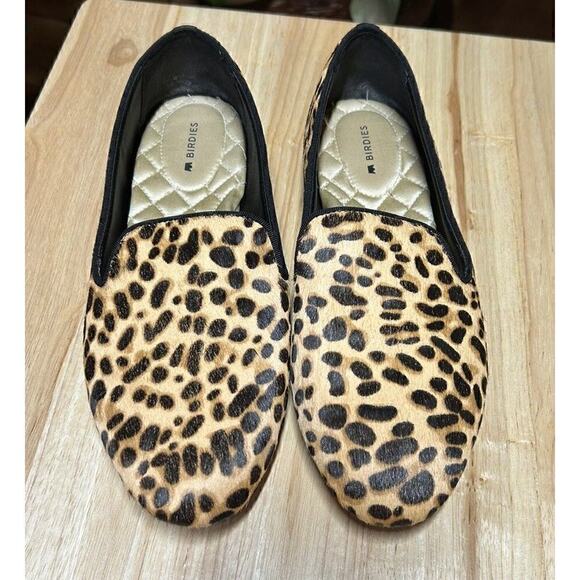 Birdies Shoes - Birdies The Starling Cheetah Calf Hair Woman 7.5 Comfort Insoles Flat Slip On